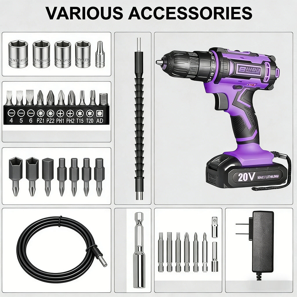 20V Cordless Drill With Two Speed And 25 Plus 1 Torque