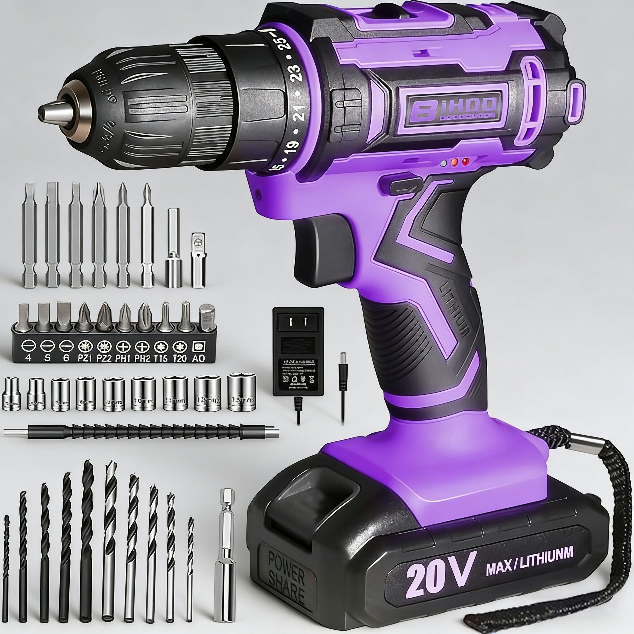 20V Cordless Drill With Two Speed And 25 Plus 1 Torque
