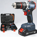 Cordless Brushless Drill Set 21V 1600RPM With Two Batteries